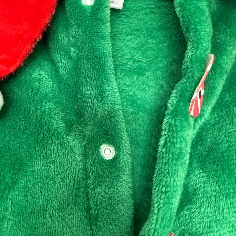 Halloween Costumes Elf Costume Jumpsuit Hooded Red Stripe Belt Junior XL‎